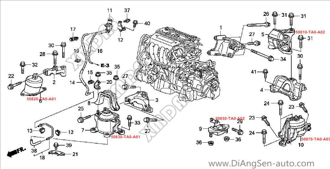 Auto Rubber Engine Motor Mounting for Honda Accord 2008 (50810-TA0-A01)