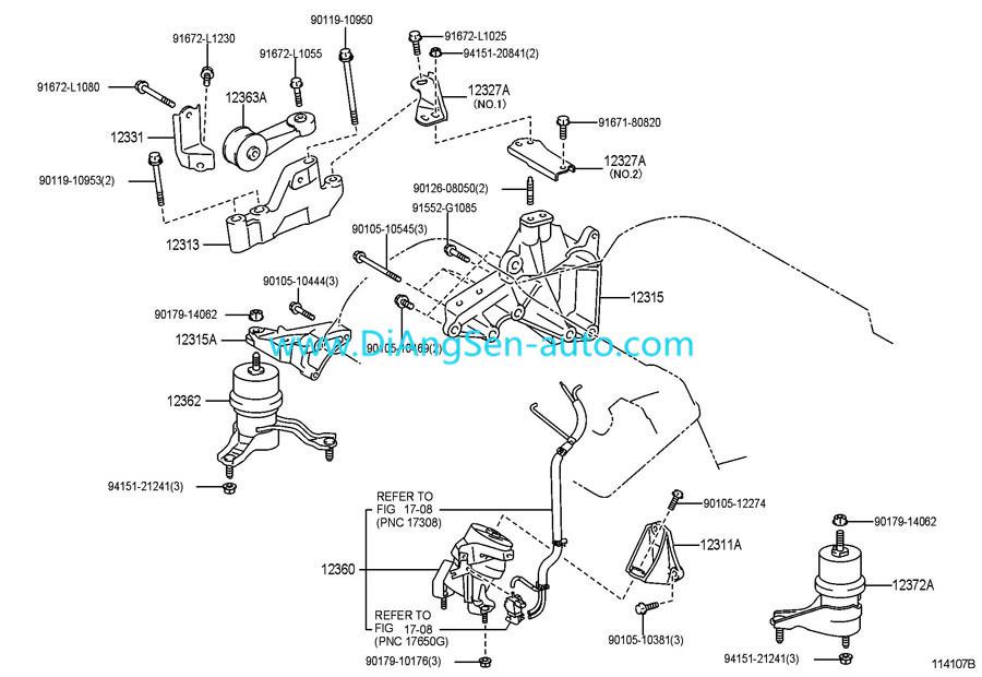 Car/Auto Parts- Insulator Engine Rubber Mounting for Toyota Camry Acv51